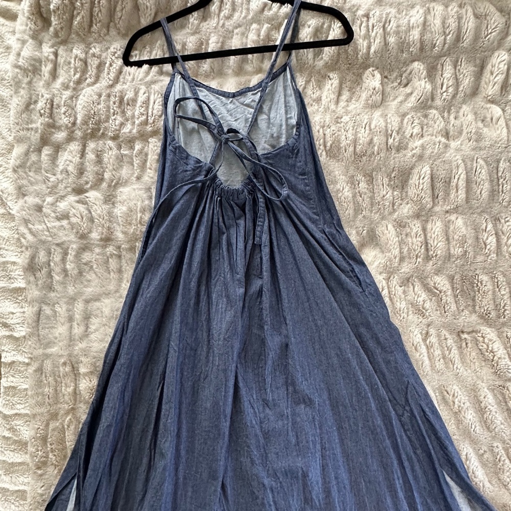 Malia Mills Chambray / Denim Maxi Dress